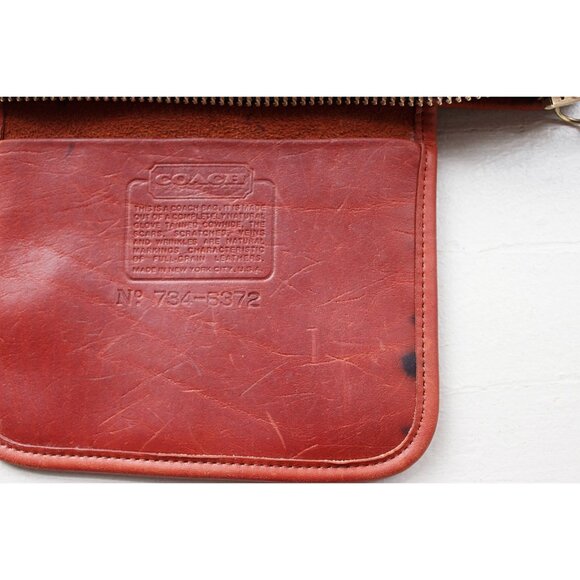 Coach Vintage - 1970s RUST Slim Satchel - NYC Factory, Talon Zipper - Picture 13 of 13